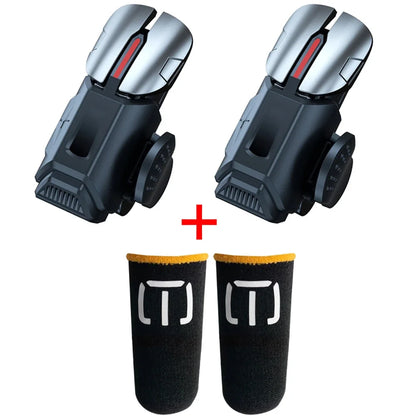 G21 Mobile Game Trigger Gamepad — 6-Finger Aim Shooting Joystick with L1 R1 Buttons for PUBG Controller