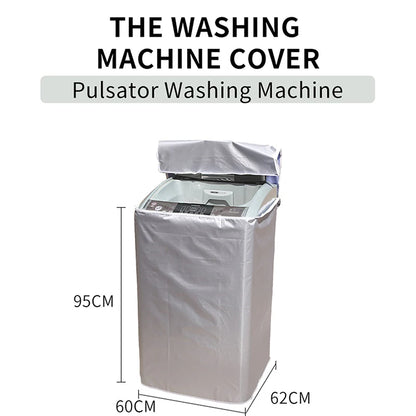 Waterproof Polyester Washing Machine Cover – Dustproof Top Load Dryer Protector with Sunproof Silver Coating