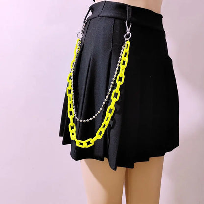 Punk Silver Waist Chain Belt – Hip-Hop Rock Metal Chain for Jeans & Pants Jewelry