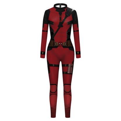 “You’re My Secret” Superhero Cosplay Costume – Deadpool & Wolverine Jumpsuit Bodysuit for Men, Halloween & Party