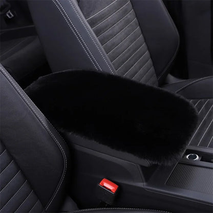 Cute Plush Car Armrest Cover – Warm Center Console Cushion Pad for Auto Interior Decor (Universal Fit)