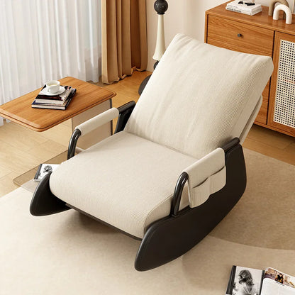 Ergonomic Adjustable Rocking Recliner Chair - Lazy Lounge Seat for Living Room & Balcony