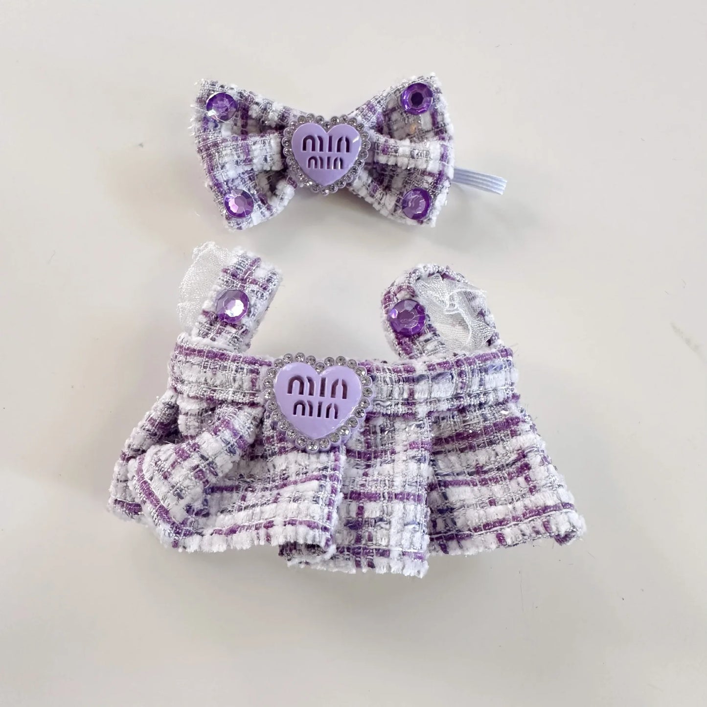 Cute Labubu Doll Outfit Set – Classic Dress for 17cm V2 Mini Dolls, Clothing Accessories for Kids Gift