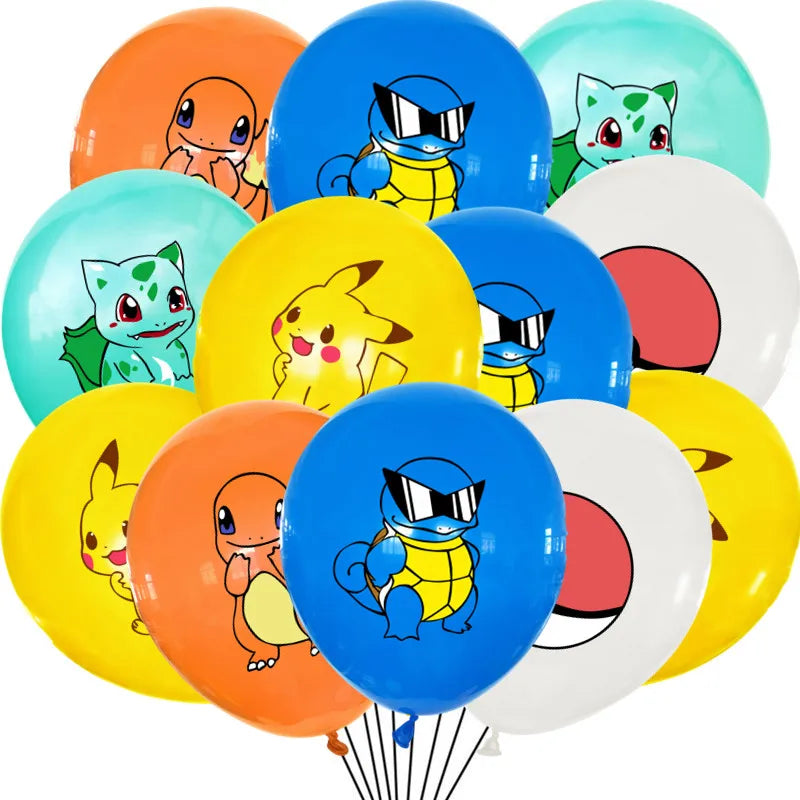 Pokemon Latex Balloons – 1/2/3 Pack Pikachu Cartoon Party Supplies for Birthday, Baby Shower & Kids Decorations