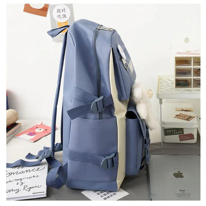 Women Fashion Backpack Set – Waterproof High-Capacity College Laptop School & Travel Bag for Trendy Girls
