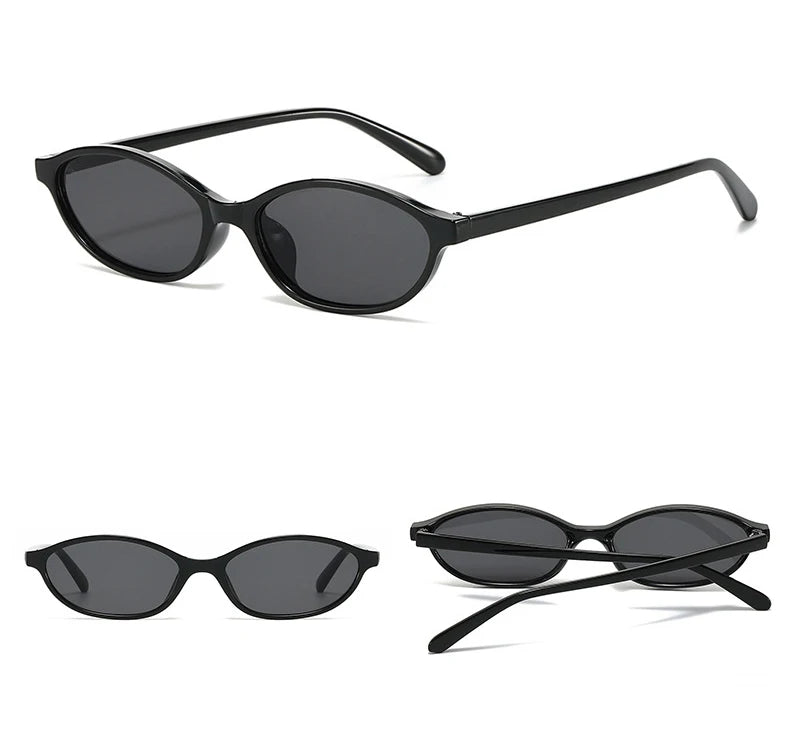 Sexy Small Oval Women's Sunglasses 2024 – New Fashion Black & Brown Summer Shades, Trendy Unique Eyewear for Men & Women