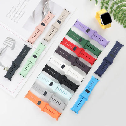 Silicone Strap for Apple Watch Ultra 2 – Compatible with 38mm, 40mm, 41mm, 42mm, 44mm, 45mm, 49mm, Sports Band for iWatch Series 3, 6, 7, SE, 8, 9