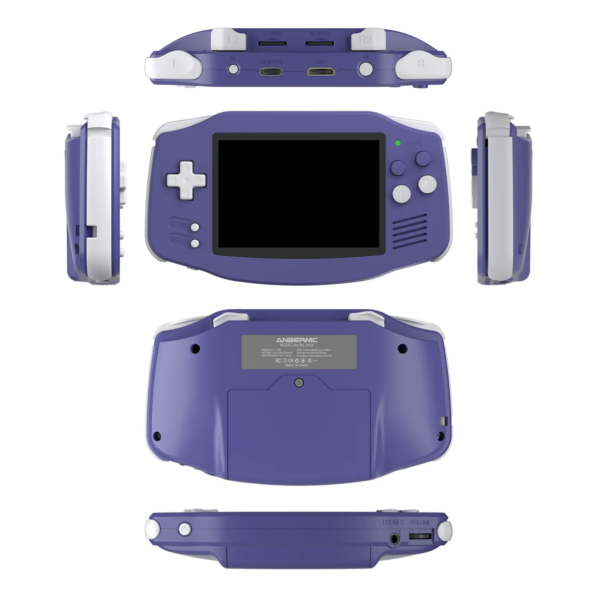 ANBERNIC RG34XX Retro Handheld Game Console - 3.4" IPS Screen Linux Gaming System with HDMI Output