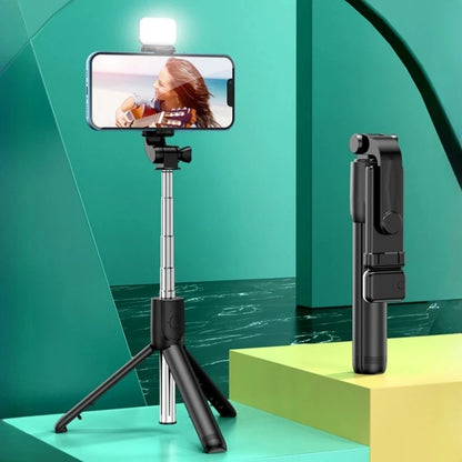 FGCLSY Monopod Remote Shutter with Fill Light — Mini Wireless Bluetooth Selfie Stick & Tripod Phone Holder for iPhone, Samsung, Xiaomi