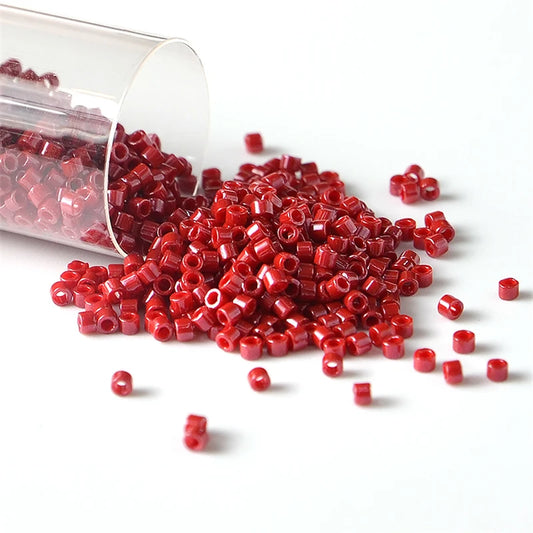 Miyuki Delica 11/0 Seed Beads - Glazed Luster Glass Beads for DIY Jewelry Making
