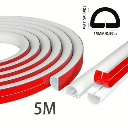 Cable Management Sleeve - 118" Self-Adhesive PVC Cord Hider for Wall & Floor, Insulated Wire Cover