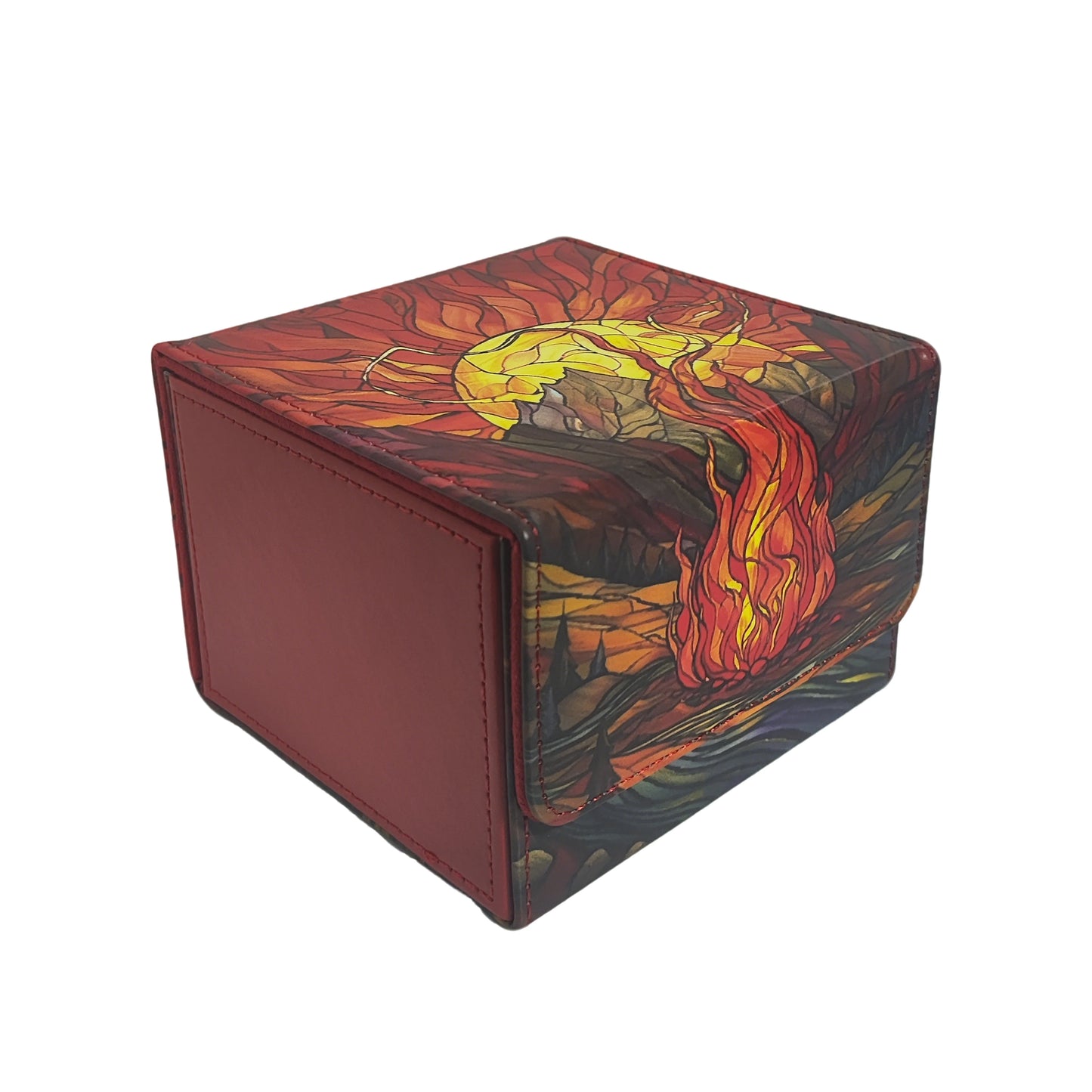 PU Leather Card Storage Box - 140+ Card Deck Holder Case for Game Card Collection & Organization
