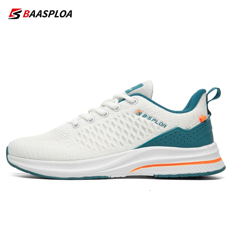 Baasploa Men’s Sport Shoes – Breathable Mesh Running & Casual Sneakers, Non-Slip Comfortable Outdoor Walking Shoes