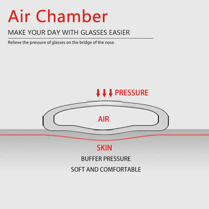 6 Pairs Soft Silicone Eyeglass Nose Pads – Anti-Slip Adhesive Air Chamber Cushions