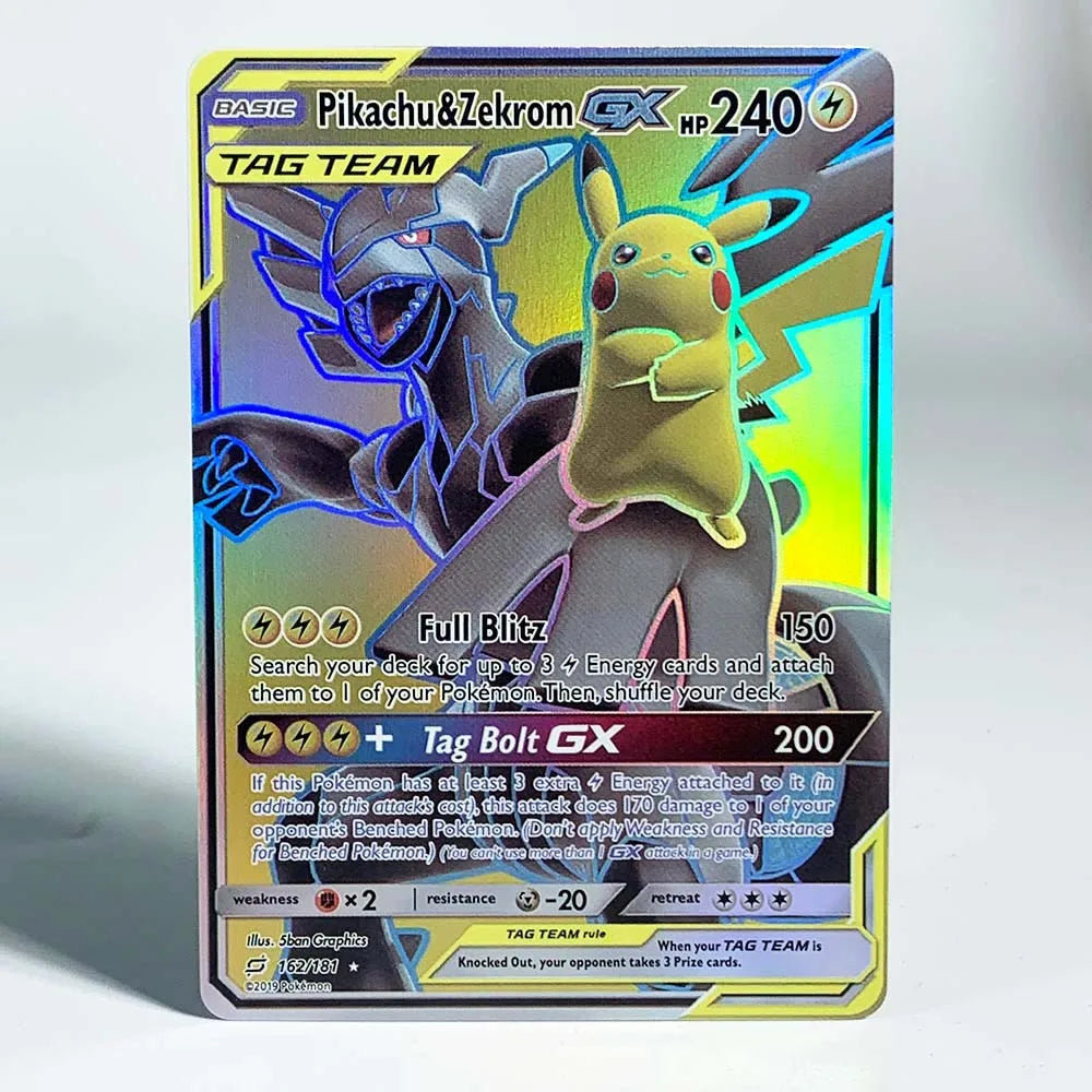 Pokemon Ancient Mew Collection Card – Classic Limited Anime Cards, Zekrom, Reshiram, Victini Holographic Proxy, Gift Toy