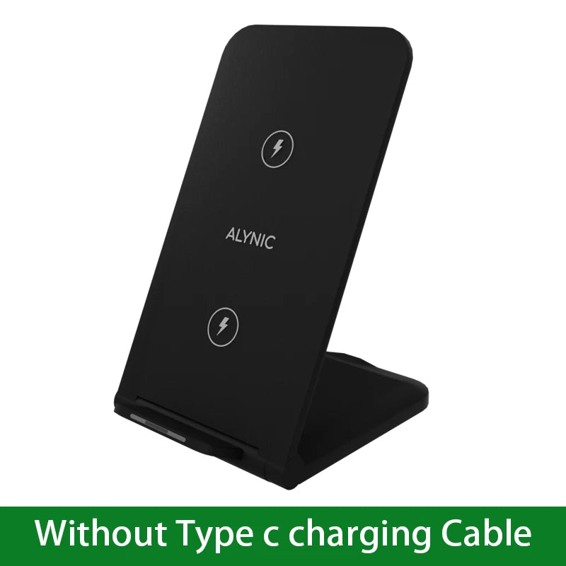 Fast Wireless Charging Stand - Compatible with iPhone 17/15/14/13/12/11 Pro & Samsung Galaxy Devices