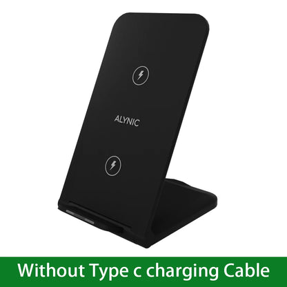 Fast Wireless Charging Stand - Compatible with iPhone 17/15/14/13/12/11 Pro & Samsung Galaxy Devices