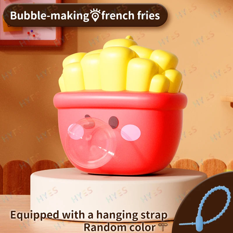 HYES Cartoon Food Pop Bubble Toy – Stress Relief Squeeze Toy for Kids & Adults