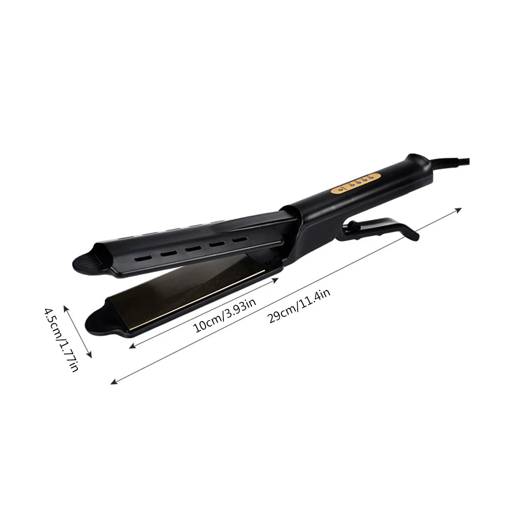 Hair Straightener with Four-gear Temperature, Ceramic Tourmaline Ionic Flat Iron for Women, Wide Panel Design