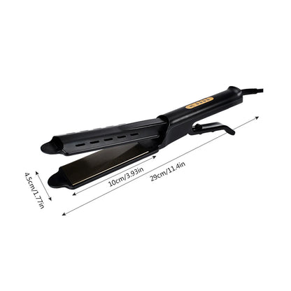 Hair Straightener with Four-gear Temperature, Ceramic Tourmaline Ionic Flat Iron for Women, Wide Panel Design