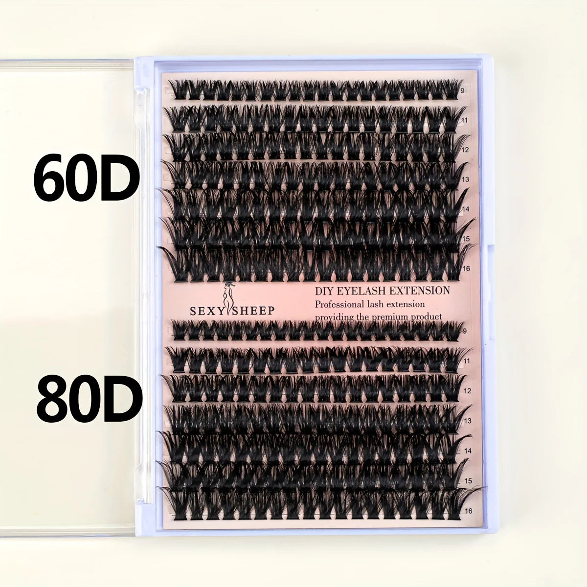 DIY Lash Extension Kit – 280pcs Individual Cluster Lashes (9-16mm, 40D-80D) with Bond, Seal & Remover