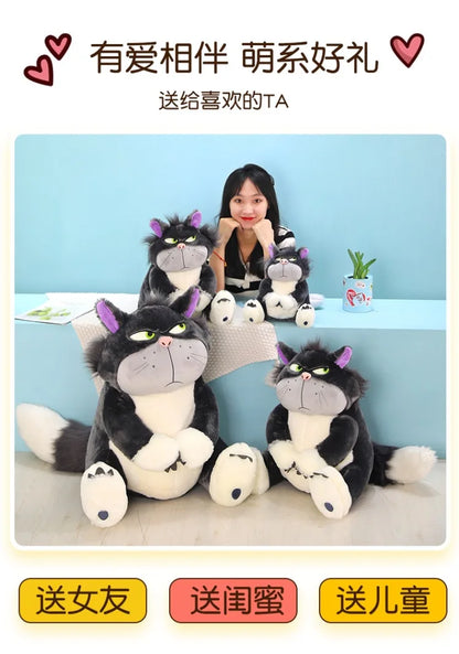 Disney Lucifer Plush Toy – 30/45/60cm Cute Stuffed Figaro Cat from Cinderella, Perfect Holiday Gift for Girls & Kids