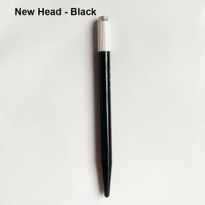 10pcs Permanent Makeup Eyebrow Tattoo Pens — Manual Tebori Microblading Stainless Steel Lock-Pin Tools