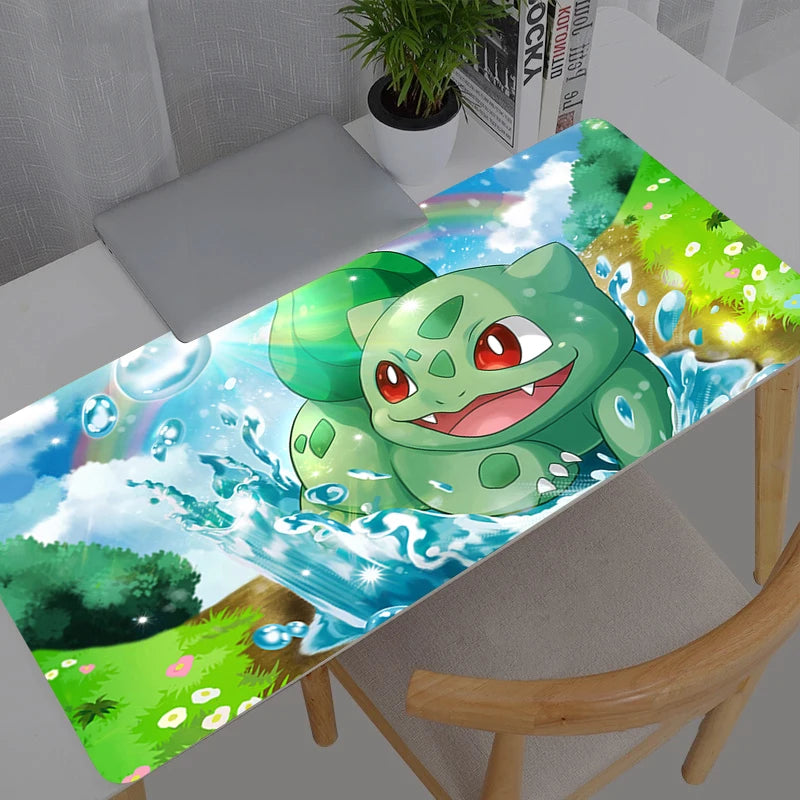 Kawaii Pokémon Gaming Mouse Pad - Gengar and Pikachu Anime Desk Mat for Computer, Keyboard, and Gaming Accessories