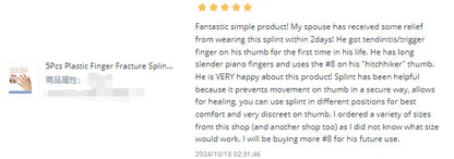 5Pcs Finger Splint Brace — Plastic Joint Support for Fractures, Arthritis, and Finger Correction