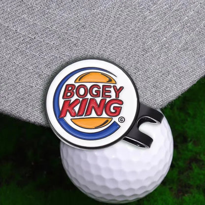 Bogey Ball King Golf Hat Clips – Magnetic Golf Ball Marker, Trendy Cap Clip Jewelry Gift for Golf Lovers