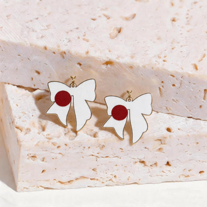 4th of July Patriotic Flag Earrings - Red White Blue American Dangle Jewelry Gift for Women