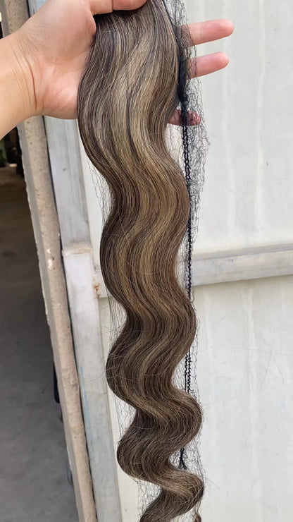 Colorful Body Wave Hair Bundles 613 Piano Blonde – Ombre Synthetic Hair Extensions, Thick Ponytail & Loose Deep Weaving