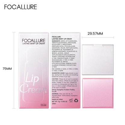 FOCALLURE 3D Mirror Lip Gloss – Lightweight, Non-Sticky, Long-Lasting & Moisturizing Lip Plumper Liquid Lipstick