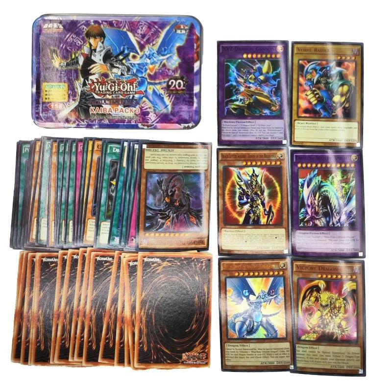 Yu-Gi-Oh! Kaiba Pack 3 Card Deck - English TCG Holographic Blue-Eyes White Dragon Cards with Tin Box