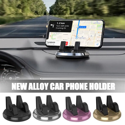 360-Degree Car Phone Holder Mat Pad | Anti-Slip Dashboard Stand for Phone & GPS | Bracket for iPhone