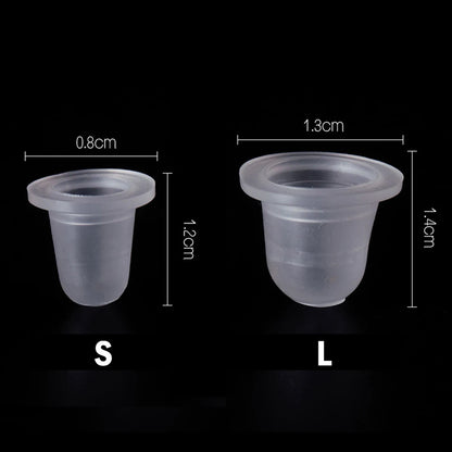 100/500/1000pcs Disposable Silicone Tattoo Ink Cup Caps — Pigment Holder Containers for Tattoo Accessories