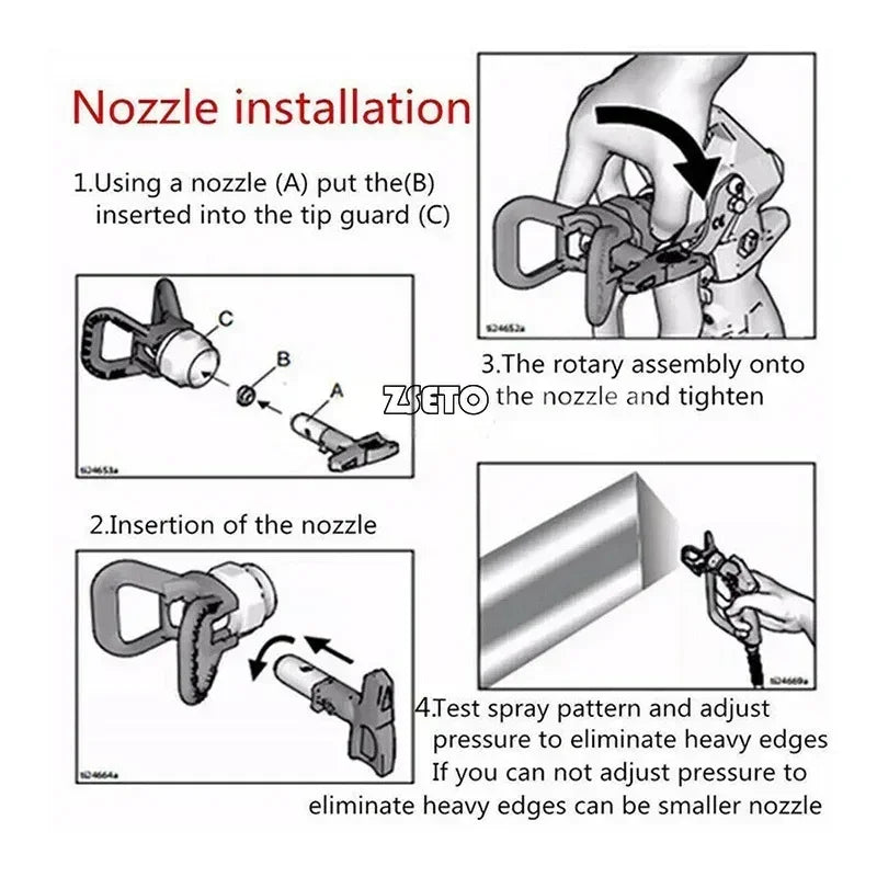 Wagner Airless Spray Tips Set - LP 1-5 Series Low-Pressure Nozzles with 7/8" Nozzle Guard