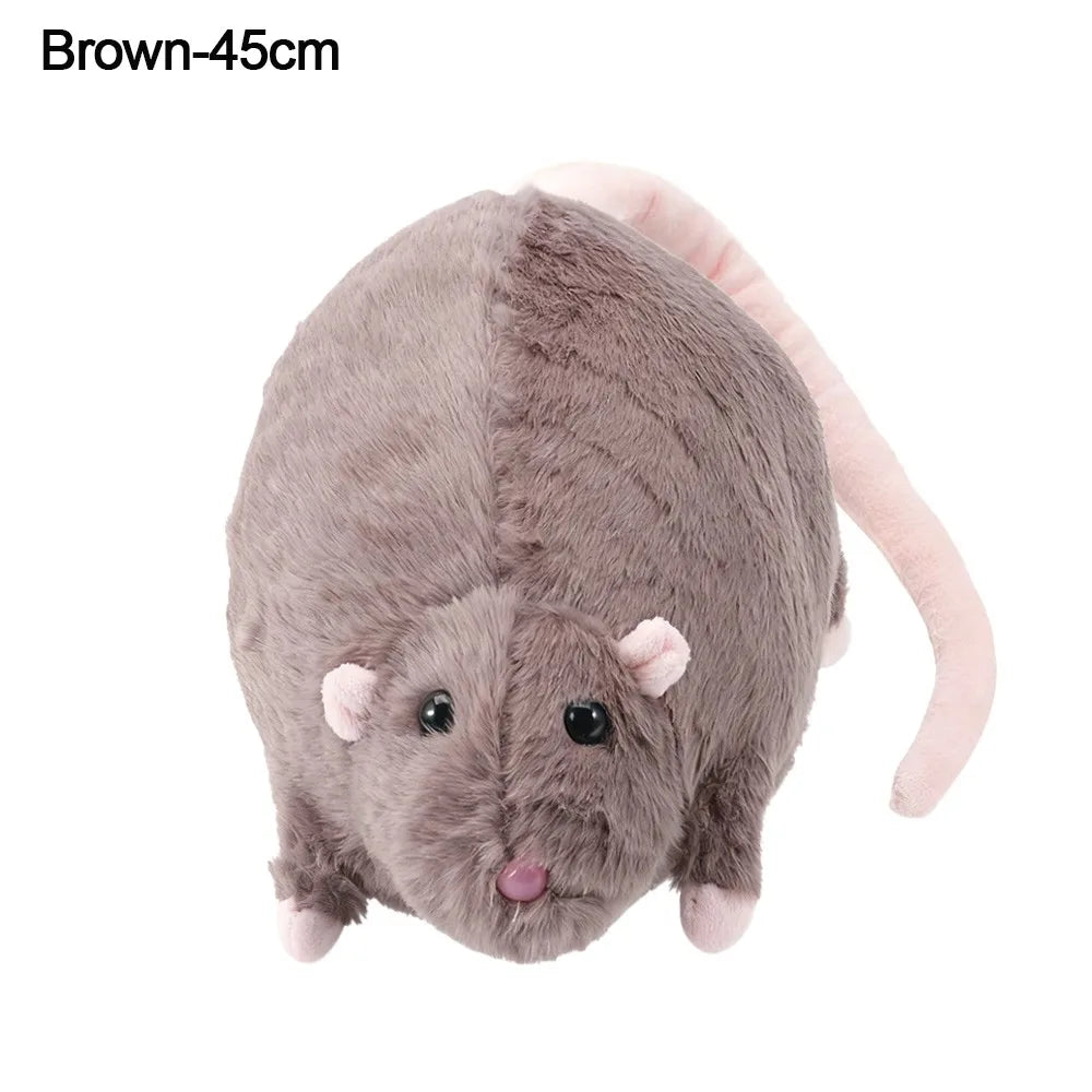 Cute Mouse Plush Doll 35/50cm - Cartoon Flower Branch Rat Stuffed Animal Birthday Gift