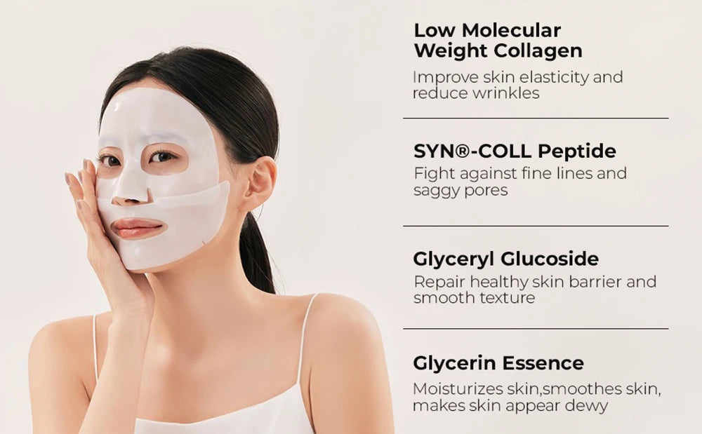 Deep Collagen Anti-Wrinkle Lifting Mask – Overnight Face Mask for Firming & Moisturizing (5 Pack)