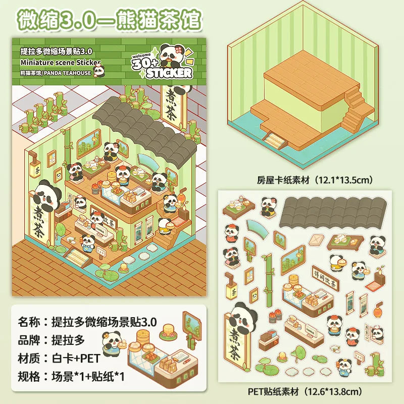3D Cartoon DIY Landscaping Stickers - Miniature Scene Visual Stacking | Stress Relief Gift for Kids, Babies & Students