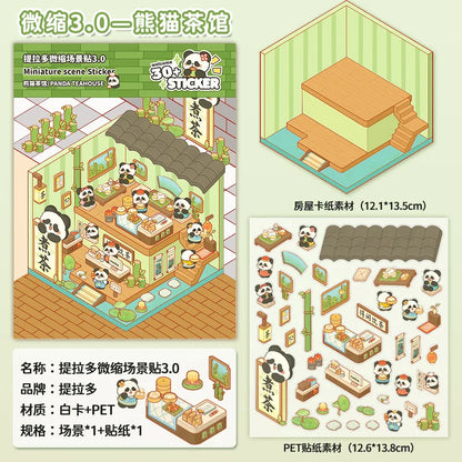 3D Cartoon DIY Landscaping Stickers - Miniature Scene Visual Stacking | Stress Relief Gift for Kids, Babies & Students