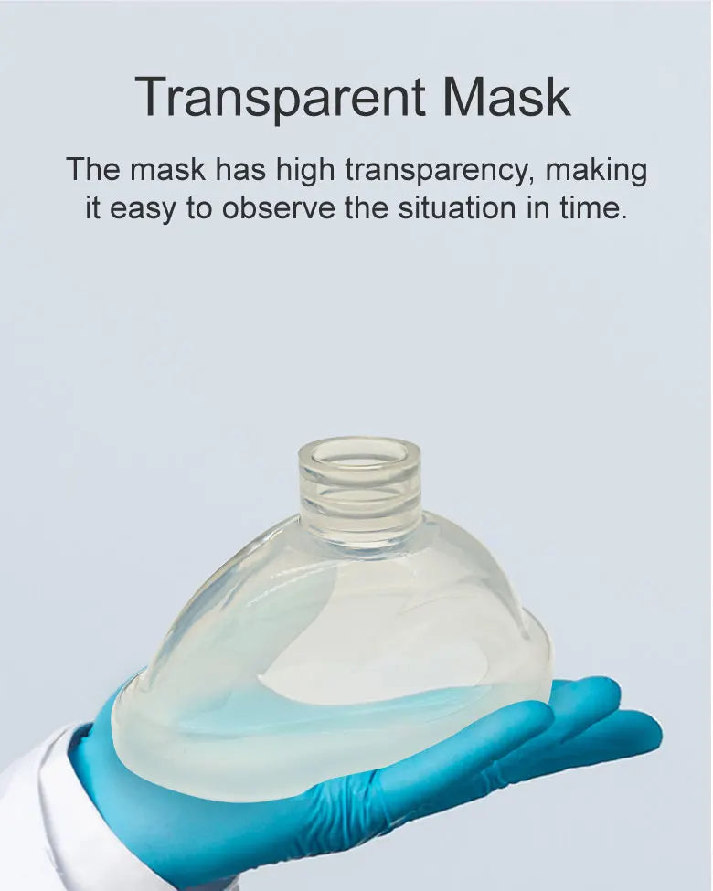 BamuCare Reusable Silicone Anesthesia Mask – First Aid Training Resuscitation Mask for Adult, Child & Infant