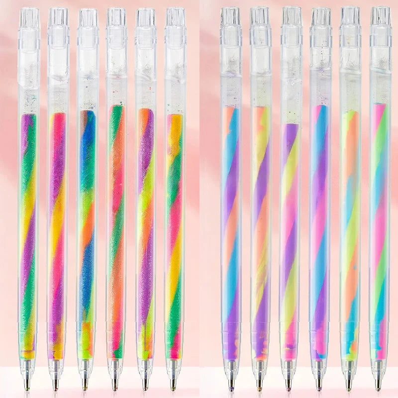 6/12/18-Piece Glitter Gel Highlighter Pen Set - 1.2mm Vibrant Color Pens for Journals, DIY Crafts and Greeting Cards