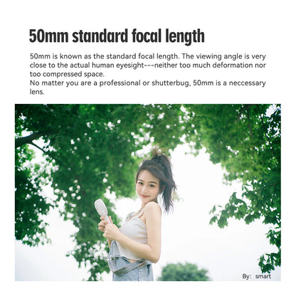 TTArtisan 50mm F2 Full-Frame Manual Focus Lens - Prime Portrait Lens for Sony E, Nikon Z, Fujifilm X, Leica & L-Mount Cameras
