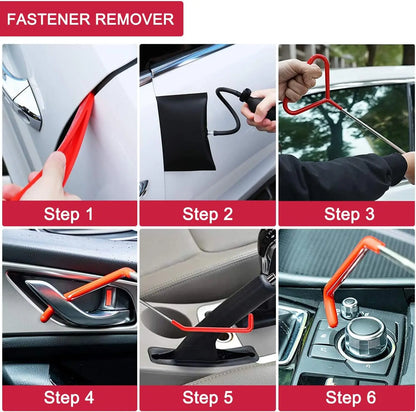 EAFC 21/18PCS Car Door Tool Kit - Inflatable Air Pump, Auto Window Door Opener, Fixing Gripper Tools, Long Reach Kit with Carrying Bag