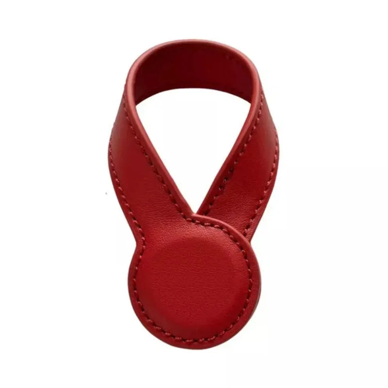 Multi-Purpose PU Leather Magnetic Hat Clip – Strong Magnetic Round Organizer for Travel Bags, Luggage & Accessories Holder