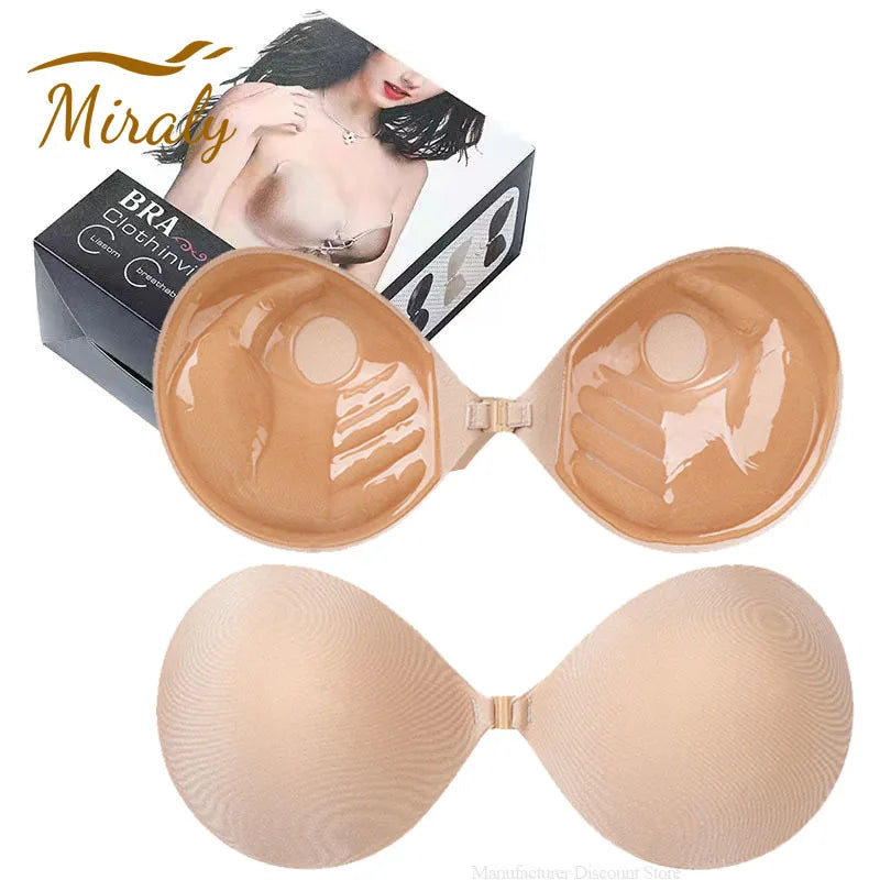 Invisible Strapless Adhesive Bra for Women – Push-Up Silicone Pad Lift, Nude Cover, Sexy Chest Stickers