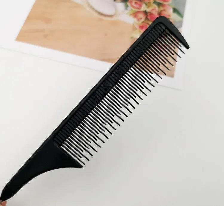 Professional Stainless Steel Hair Tail Comb – Fine Teeth Salon Styling Comb, Spiked Hair Care Tool for Barbers