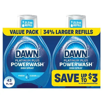 Dish Soap Spray Refill - 16 oz Fresh Scent Grease-Cutting Kitchen Cleaner