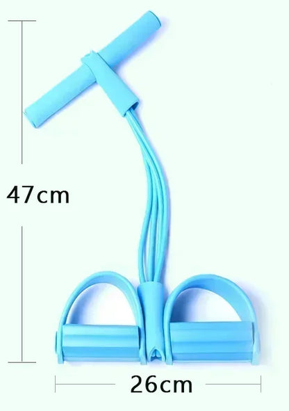 Elastic Resistance Bands for Home Sports Exercises - Multifunctional Portable 4 Tube Elastic Pedal Puller and Fitness Bands